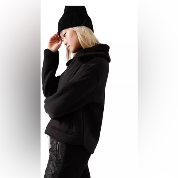 ATHLETA Westbound Sherpa Black Jacket Bohemian 2X NWT - Picture 3 of 5